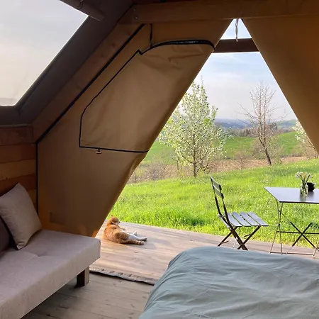 Luxusní stan Glamping Pettirosso